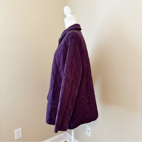 Susan Graver Reversible Purple Floral Quilted Rain Jacket NWT - 1X - Picture 4 of 14